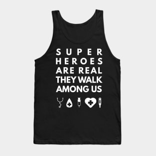 Covid 19 Heroes Word Tank Top